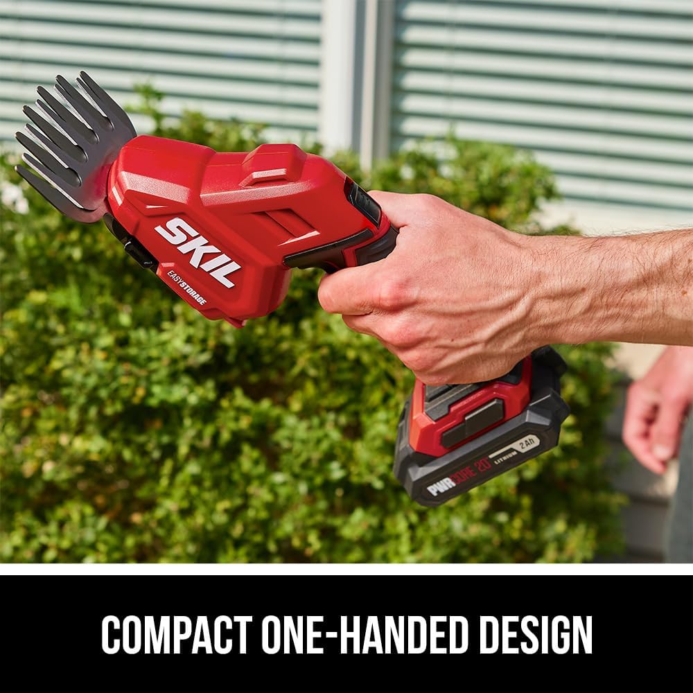 SKIL PWR CORE 20 20V Shear &amp; Shrub 2-in-1 Kit Including 2.0Ah Battery and ChargerGH1000B-11