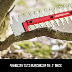 CRAFTSMAN V20 Cordless Hedge Trimmer, 22" with POWERSAW Branch Cutter, Battery and Charger Included (CMCHTS820D1)
