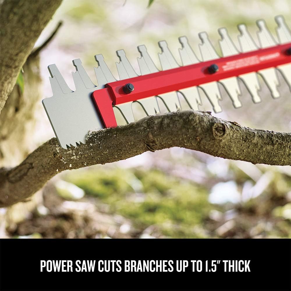 CRAFTSMAN V20 Cordless Hedge Trimmer, 22" with POWERSAW Branch Cutter, Battery and Charger Included (CMCHTS820D1)