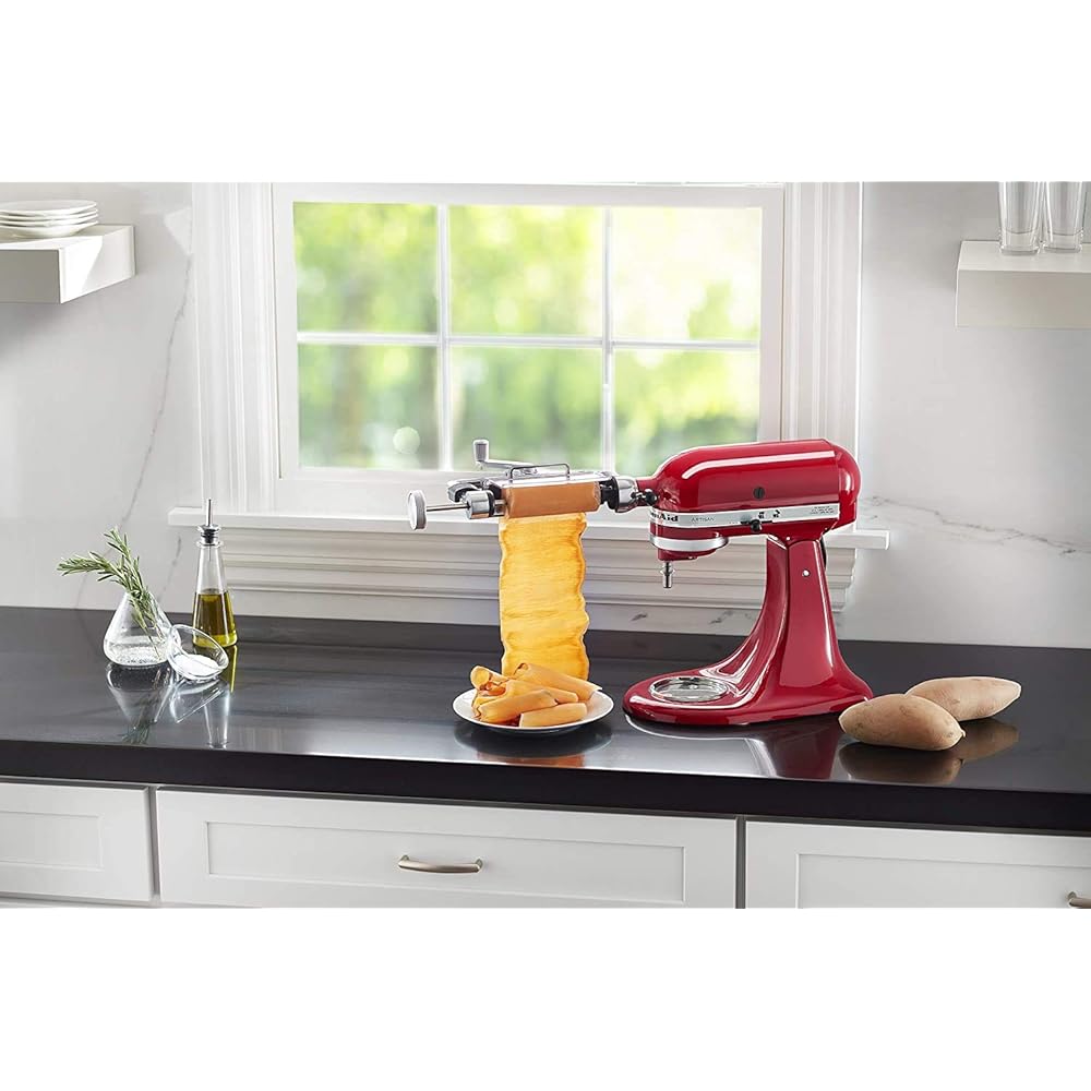 KitchenAid Vegetable Sheet Cutter Attachment with Noodle Blade Red KSM2SCA