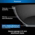 Ninja Foodi NeverStick Professional Hard-Anodized 4-Quart Sauté Pan with Glass Lid, Nonstick, Durable &amp; Oven Safe to 500°F, Salt Grey, C30140