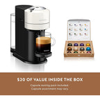 Nespresso Vertuo Next Coffee and Espresso Maker by De'Longhi with Aeroccino Milk Frother, White
