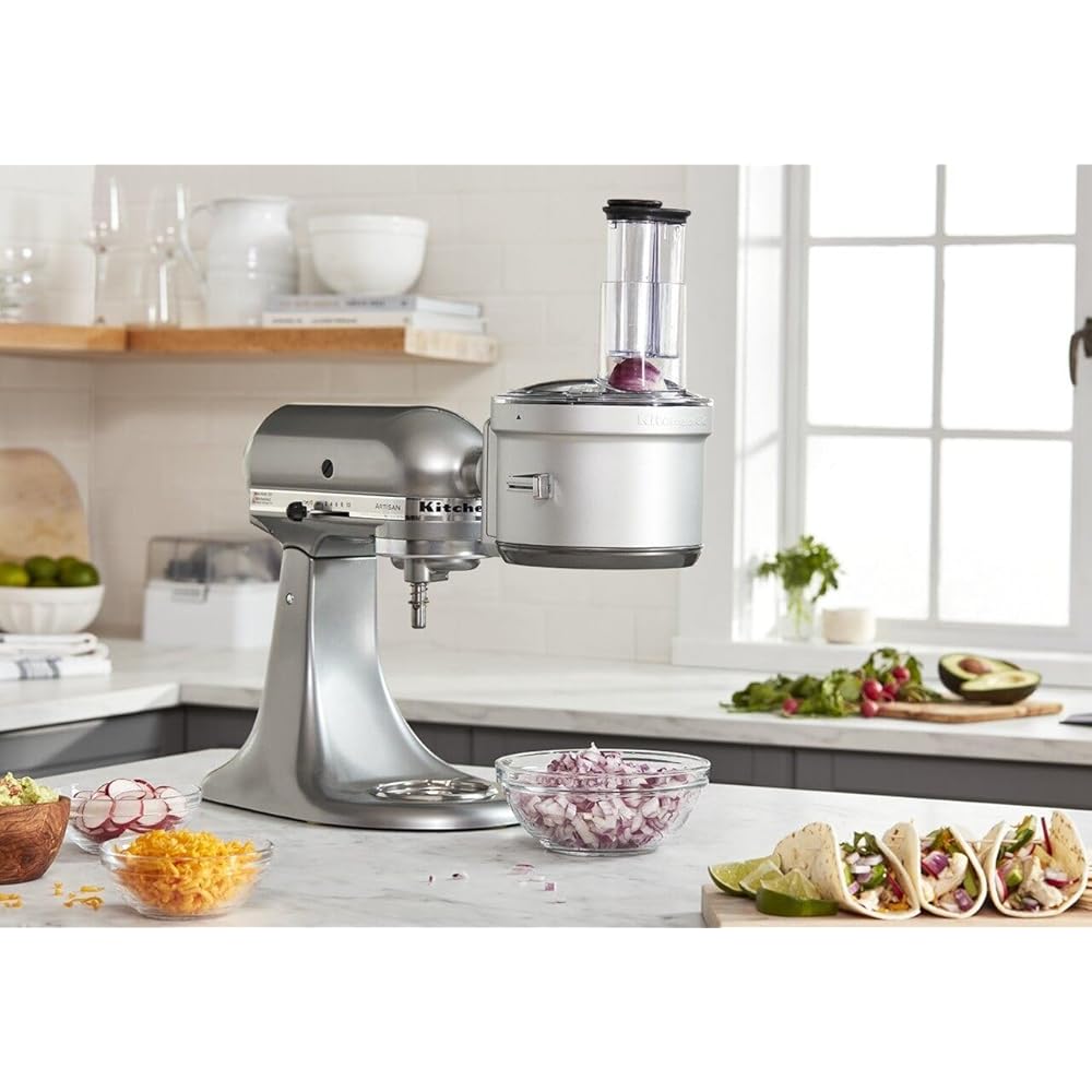 KitchenAid KSM2FPA Food Processor Attachment, Dicing Kit, Silver