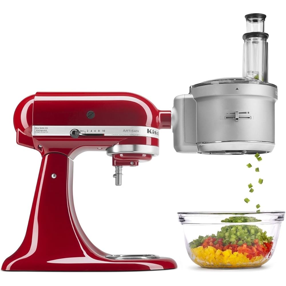 KitchenAid KSM2FPA Food Processor Attachment, Dicing Kit, Silver