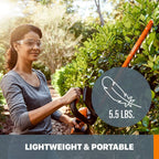 WORX WG261 22" 20V Cordless Hedge Trimmer, Battery &amp; Charger Included