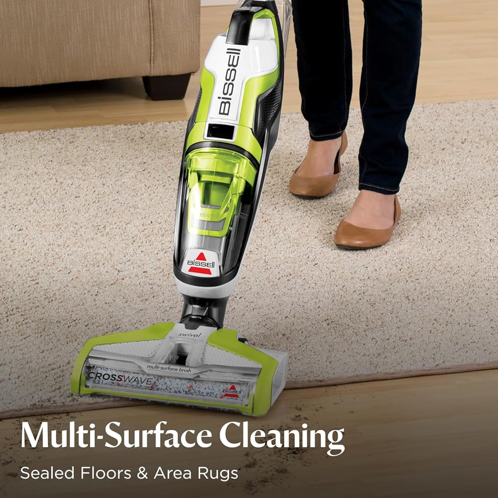 BISSELL Crosswave Turbo Vacuum Mop All in One Wet and Dry Vac Combo Hard Floor &amp; Area Rug Cleaner, 3888A