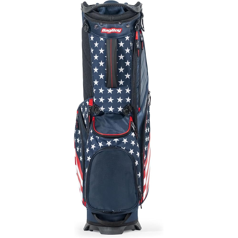 Bag Boy HB-14 Hybrid Golf Stand Bag, 14 Way Top with Full Length Individual Dividers, Lightweight, Removable Dual Shoulder Straps, 7 Pockets