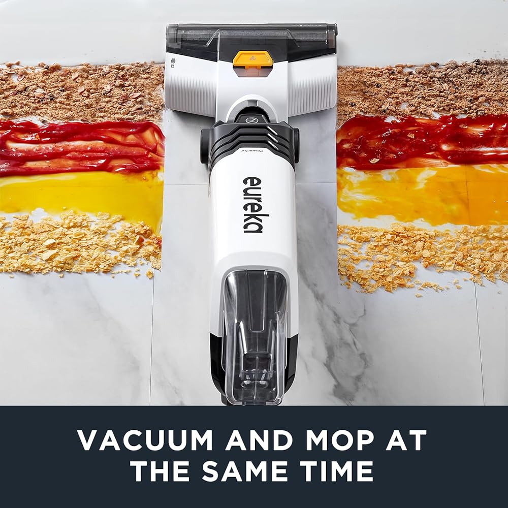 Eureka All in One Wet Dry Vacuum Cleaner and Mop for Multi-Surface Lightweight Self-Cleaning System, for Hard Floors and Area Rugs, 2-in-1, Corded