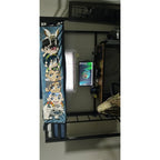 Metal Loft Bed Twin Size with Guardrail and Ladder,Black