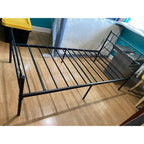 Bunk Bed Twin Over Twin, Metal Bunkbeds with Ladder and Full-Length Guardrail, No Box Spring Needed, Space Saving, Noise Free, Light Pink