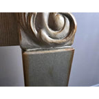 Furniture Dresden Bed, Bone PU/Gold Patina, Queen