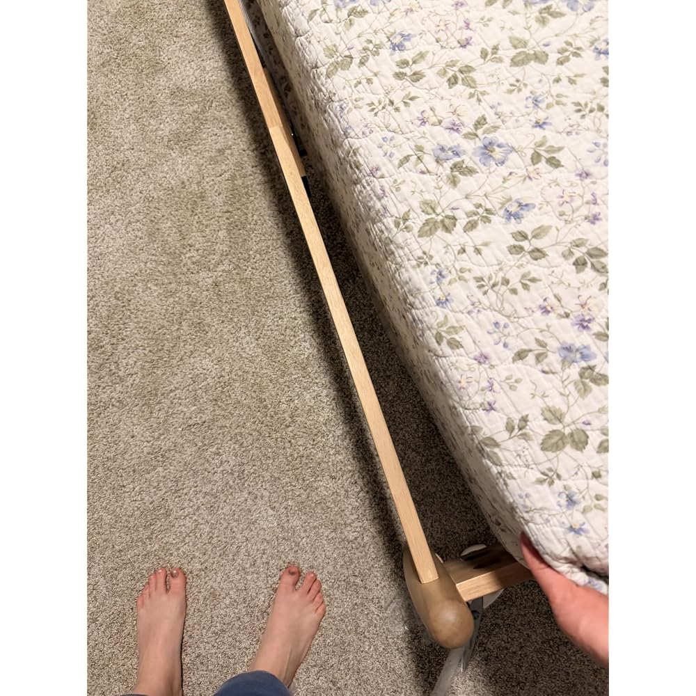 Zane King Size Spindle Bed in Light Oak – Solid Wood Platform Bed Frame with Headboard, No Box Spring Needed