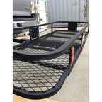 MaxxHaul 70103 500 lb. Capacity Steel Hitch Mount Folding Cargo Carrier Mesh Basket Fits 2 inch Hitch Receiver 60 x 21 x 6.5 in For Car SUV Pickup Truck Van Camping Traveling