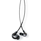 Shure AONIC 215 Wired Sound Isolating Earbuds, Clear Sound, Single Driver, Secure in-Ear Fit, Detachable Cable, Durable Quality, Compatible with Apple &amp; Android Devices Black