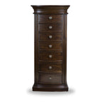 Hives and Honey Landry Standing Jewelry Armoire Cabinet – Jewelry Storage Organizer with Flip-Top Mirror, Side Doors, 7 Drawers, Necklace, Earring, and Bracelet Storage, Walnut