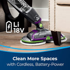 BISSELL® Spinwave Cordless Pet Hard Floor Spin Mop Cleaner 18V with washable mop pads for sealed hard floors, 23157