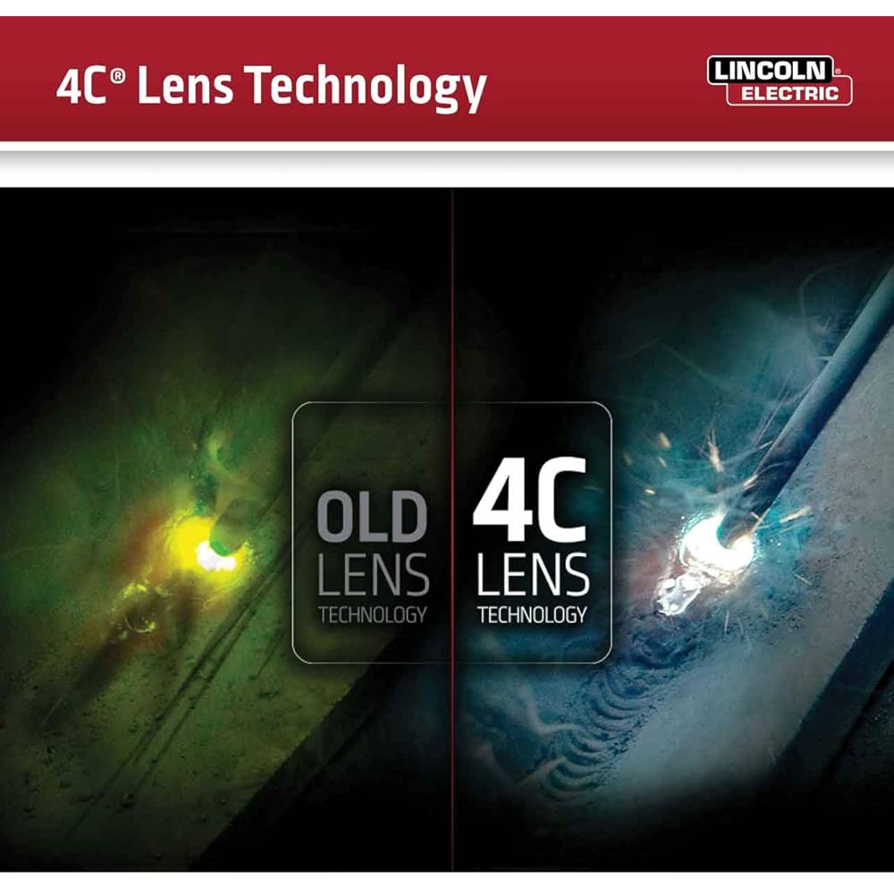 Lincoln Electric ArcSpecs Auto-Darkening Goggles/Mask 4C Lens Technology K4643-1, Black
