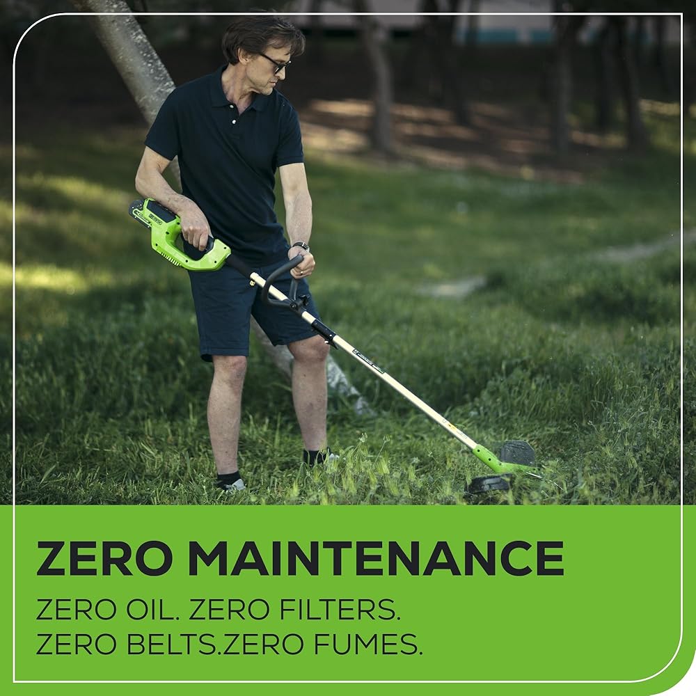 Greenworks 40V Lawn Care Combo Kit, Trimmer &amp; Blower for Edging &amp; Leaf Cleanup, 2.0Ah Battery &amp; Charger (Gas-Free Yard Duo)