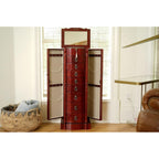 Hives and Honey Robyn Traditional Standing Jewelry Armoire Cabinet, Antique Locking Storage Organizer with Mirror, 8 Drawers, Necklace Hooks, Anti-Tarnish Lining, Cherry