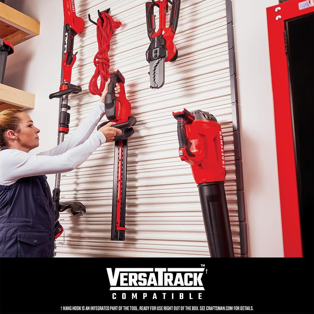 CRAFTSMAN V20 Cordless Hedge Trimmer, 22" with POWERSAW Branch Cutter, Battery and Charger Included (CMCHTS820D1)