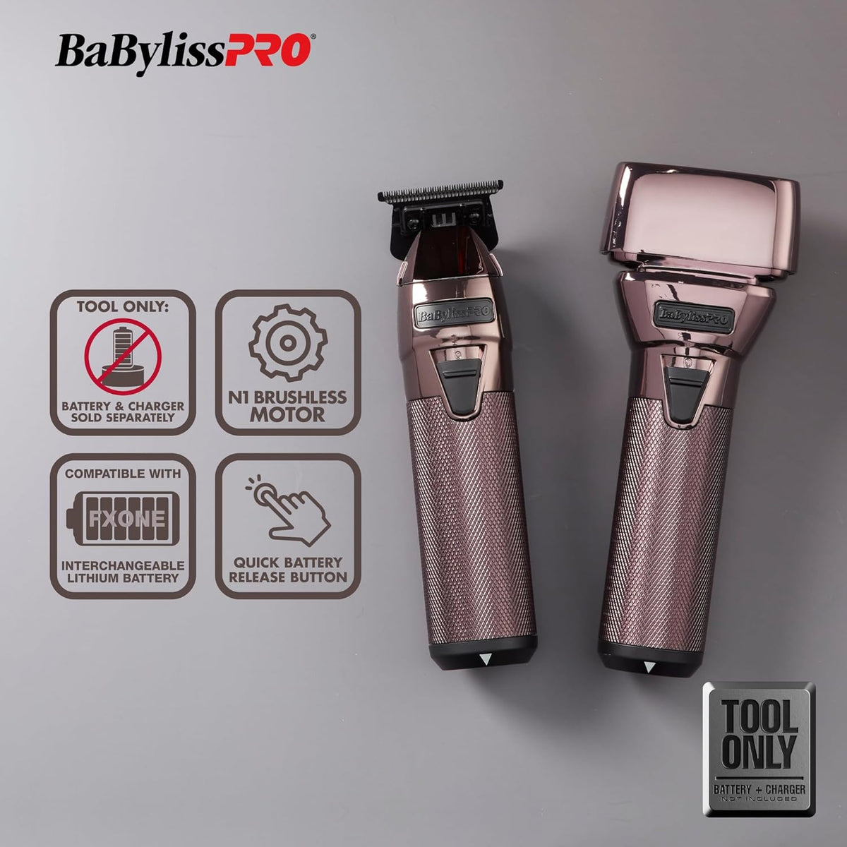 BaBylissPRO FXONE Limited Edition Purple Tool Only Hair Trimmer + Foil Shaver
