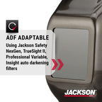 Jackson Safety HLX 100 Welding Hood Fixed Front Welding Helmet Shade 10, ANSI Z87.1 Heavy Metal Gray