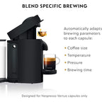 Nespresso Vertuo Plus Deluxe Coffee and Espresso Maker by De'Longhi, Matte Black with Aeroccino Milk Frother