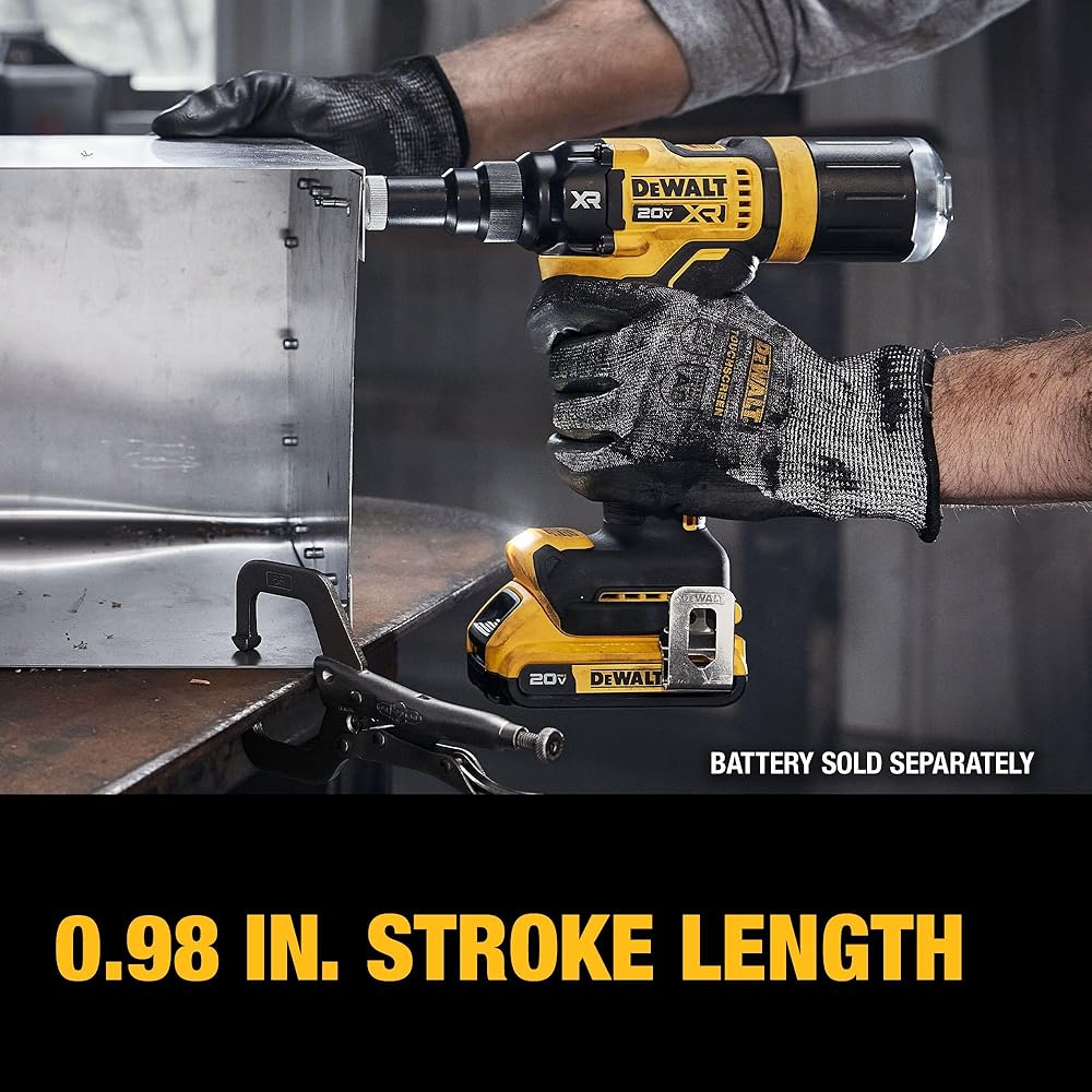 DEWALT 20V MAX XR Cordless Rivet Tool, 3/16", Bare Tool Only (DCF403B)