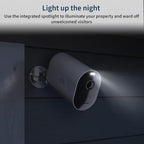 Arlo Pro 5S XL Spotlight Security Camera 2K HDR | Indoor/Outdoor | Band Wi-Fi Connects to Strongest Network | Longer Battery Life, 12X Zoom, Color Night Vision, 2-Way Audio White, 3 Pack