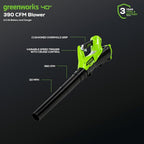 Greenworks 40V Lawn Care Combo Kit, Trimmer &amp; Blower for Edging &amp; Leaf Cleanup, 2.0Ah Battery &amp; Charger (Gas-Free Yard Duo)