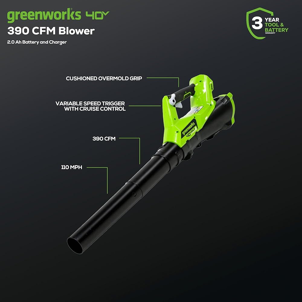 Greenworks 40V Lawn Care Combo Kit, Trimmer &amp; Blower for Edging &amp; Leaf Cleanup, 2.0Ah Battery &amp; Charger (Gas-Free Yard Duo)