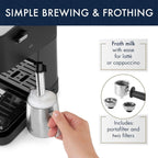De'Longhi Stilosa Manual Espresso Machine, Compact Coffee Maker, 15 Bar Pump Pressure, Manual Milk Frother Steam Wand for Authentic Single &amp; Double Espresso, Lattes &amp; Cappuccinos, Tamper Included