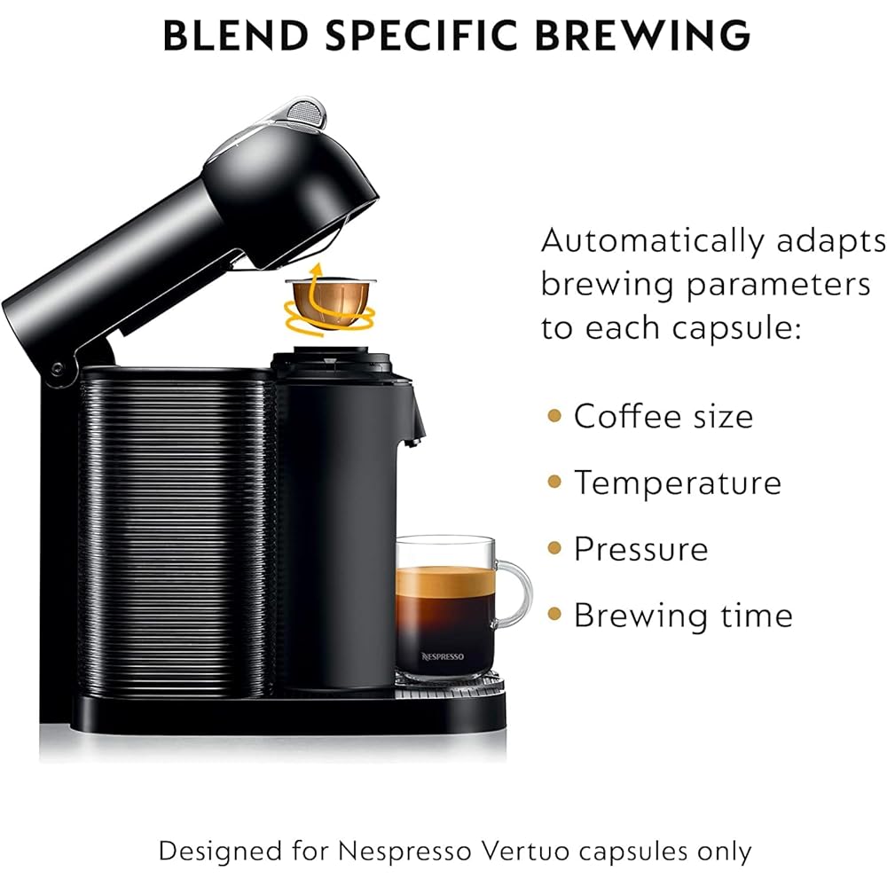 Nespresso Vertuo Coffee and Espresso Machine by Breville, Black