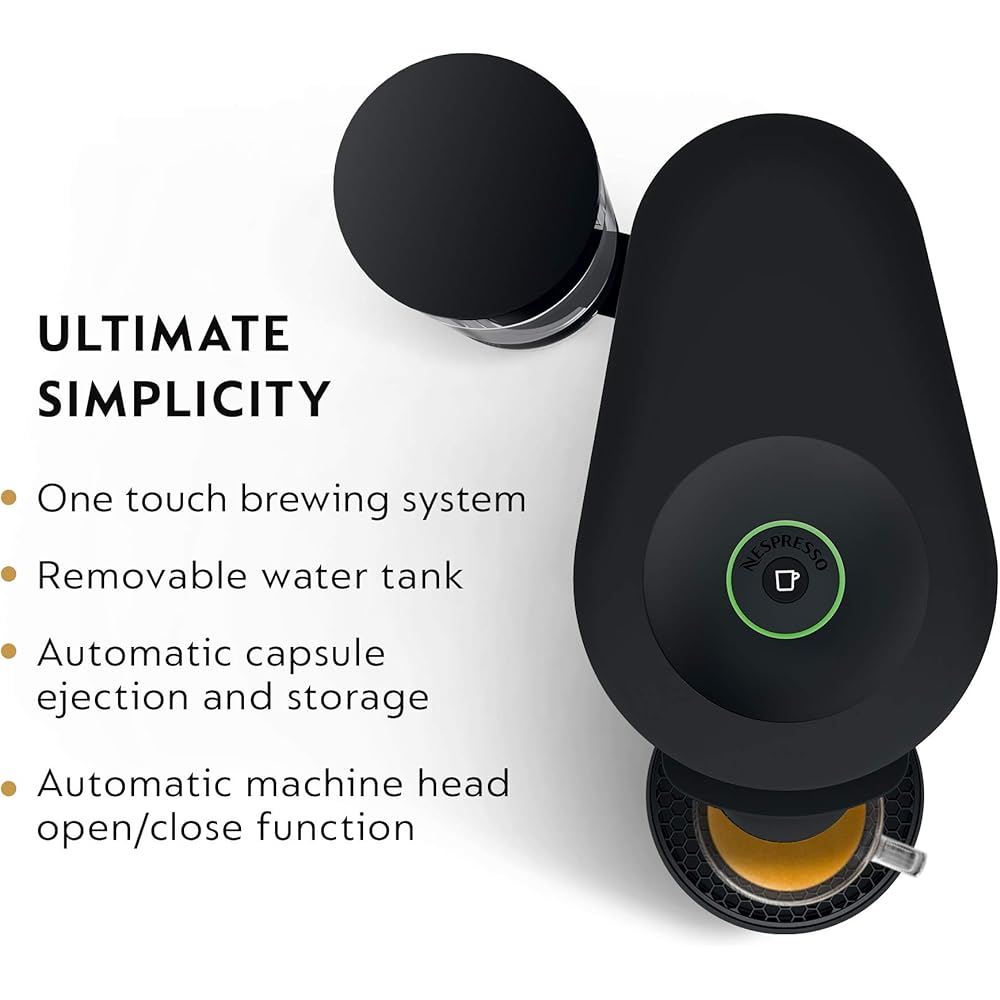 Nespresso Vertuo Plus Deluxe Coffee and Espresso Maker by De'Longhi, Matte Black with Aeroccino Milk Frother