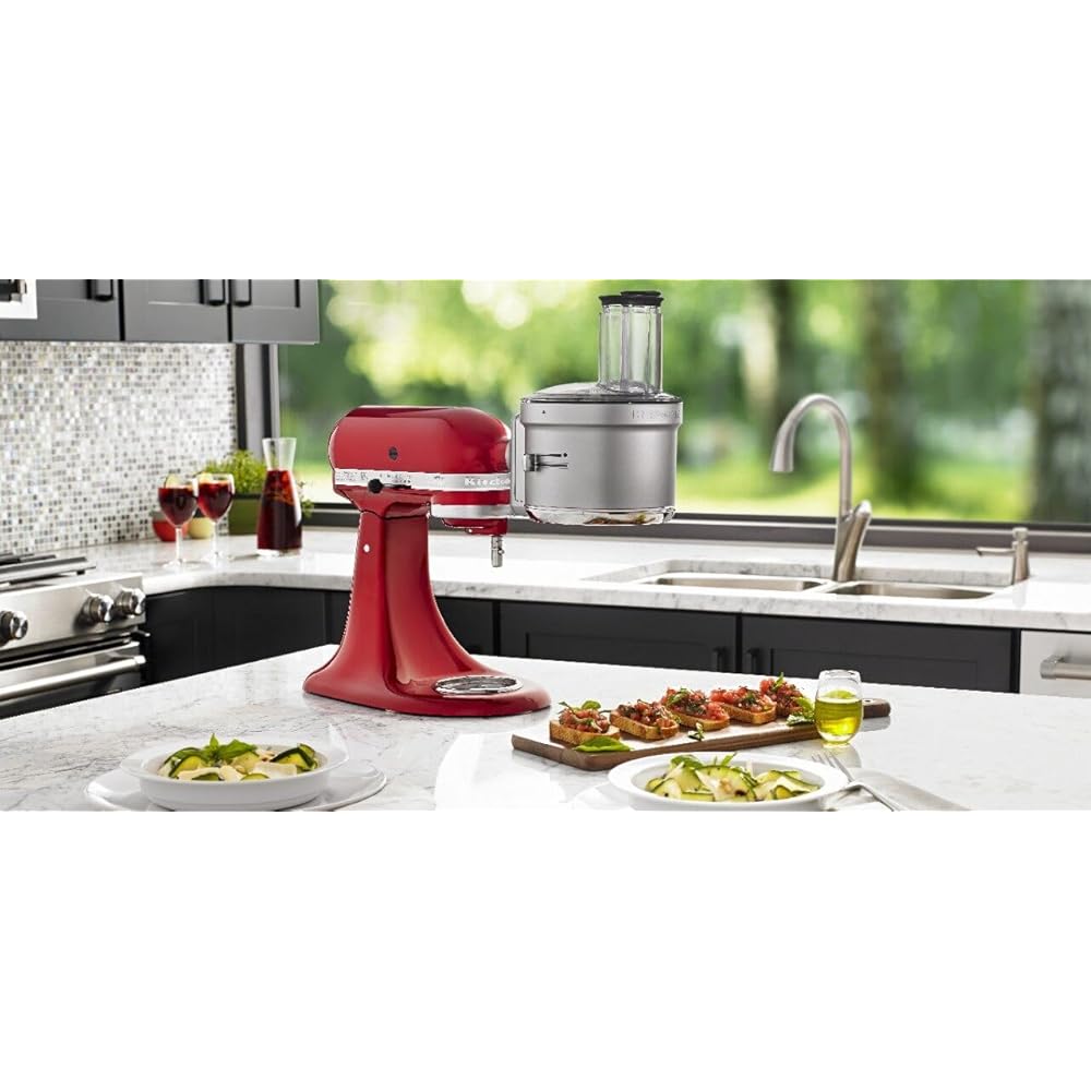 KitchenAid KSM2FPA Food Processor Attachment, Dicing Kit, Silver