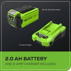 Greenworks 40V Lawn Care Combo Kit, Trimmer &amp; Blower for Edging &amp; Leaf Cleanup, 2.0Ah Battery &amp; Charger (Gas-Free Yard Duo)