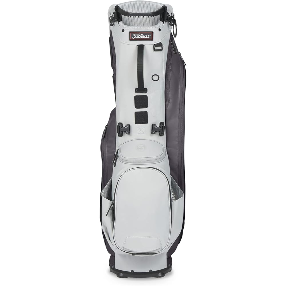 Titleist Players 5 Gray/Graphite/Black Golf Stand Bag with Premium Double Strap, 5-way Top Cuff, and External Drink Sleeves