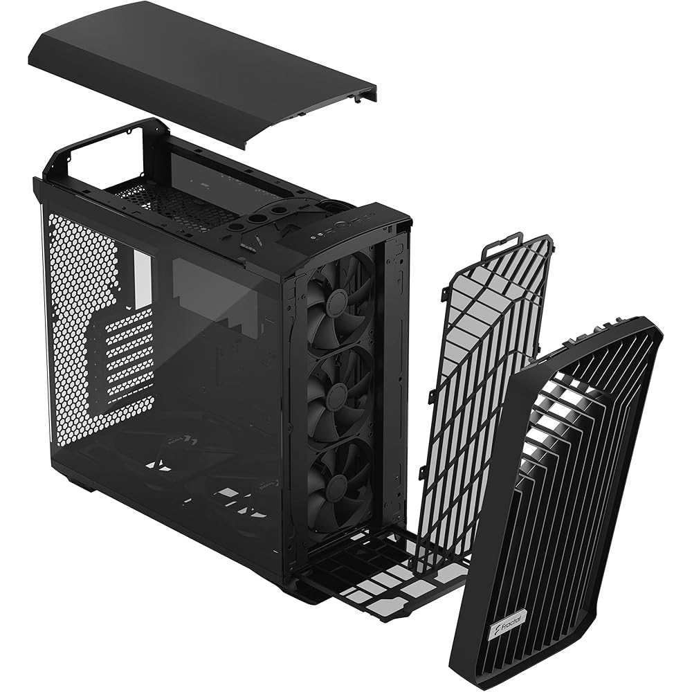 Fractal Design Torrent Black E-ATX Tempered Glass Window High-Airflow Mid Tower Computer Case