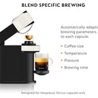 Nespresso Vertuo Next Coffee and Espresso Maker by De'Longhi with Aeroccino Milk Frother, White