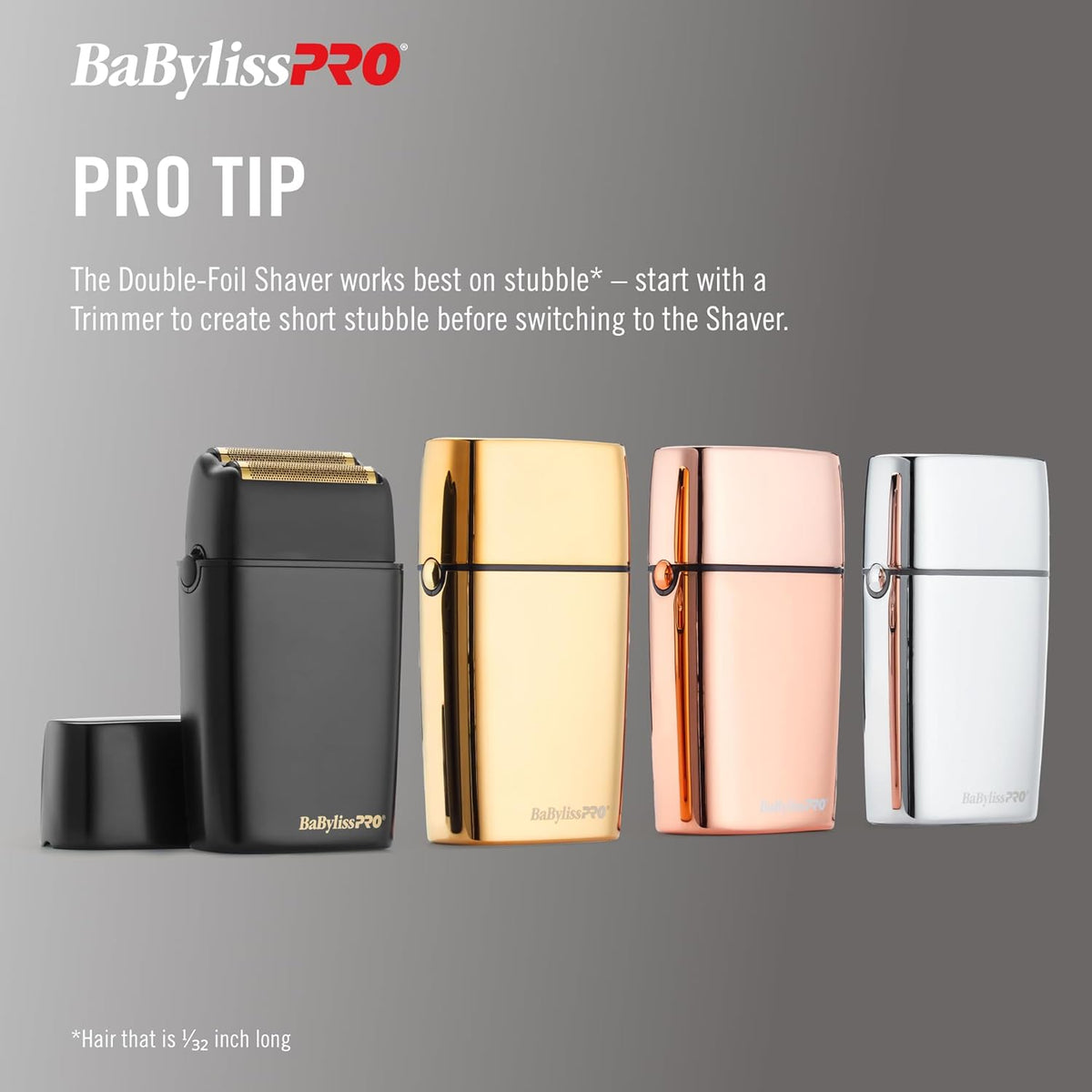 BaBylissPRO Baberology Double Foil Shaver FXFS2G GOLDFX Professional Electric Shaver