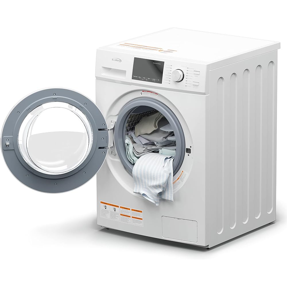KoolMore 2-in-1 Front Load Washer and Dryer Combo, 2.7 Cu. Ft., for Apartment, Dorm, RV, 16 Wash and 4 Dry Cycles, Compact Space Saver [White] [120V] (FLC-3CWH)