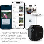 Arlo Pro 5S Spotlight Security Camera 2K HDR | Outdoor | Wireless | Dual-Band Wi-Fi Connects to the Strongest Network | 12X Zoom, 2-Way Audio, Color Night Vision, Live Stream Black
