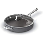 Ninja Foodi NeverStick Professional Hard-Anodized 4-Quart Sauté Pan with Glass Lid, Nonstick, Durable &amp; Oven Safe to 500°F, Salt Grey, C30140