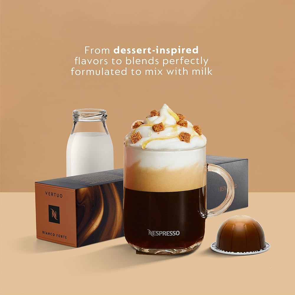 Nespresso Vertuo Lattissima Coffee and Espresso Maker by De'Longhi, Matte Black &amp; Glossy