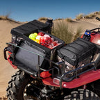 VEVOR ATV Rear Storage Bag, 68L ATV Rear Cargo Bag with Sponge Seat Cushion &amp; Bottle Holder, 600D Oxford Cloth Storage Rear Rack Seat Bag Fit Most ATVs with Rear Rack, Compatible with ATV, UTV, Can-Am
