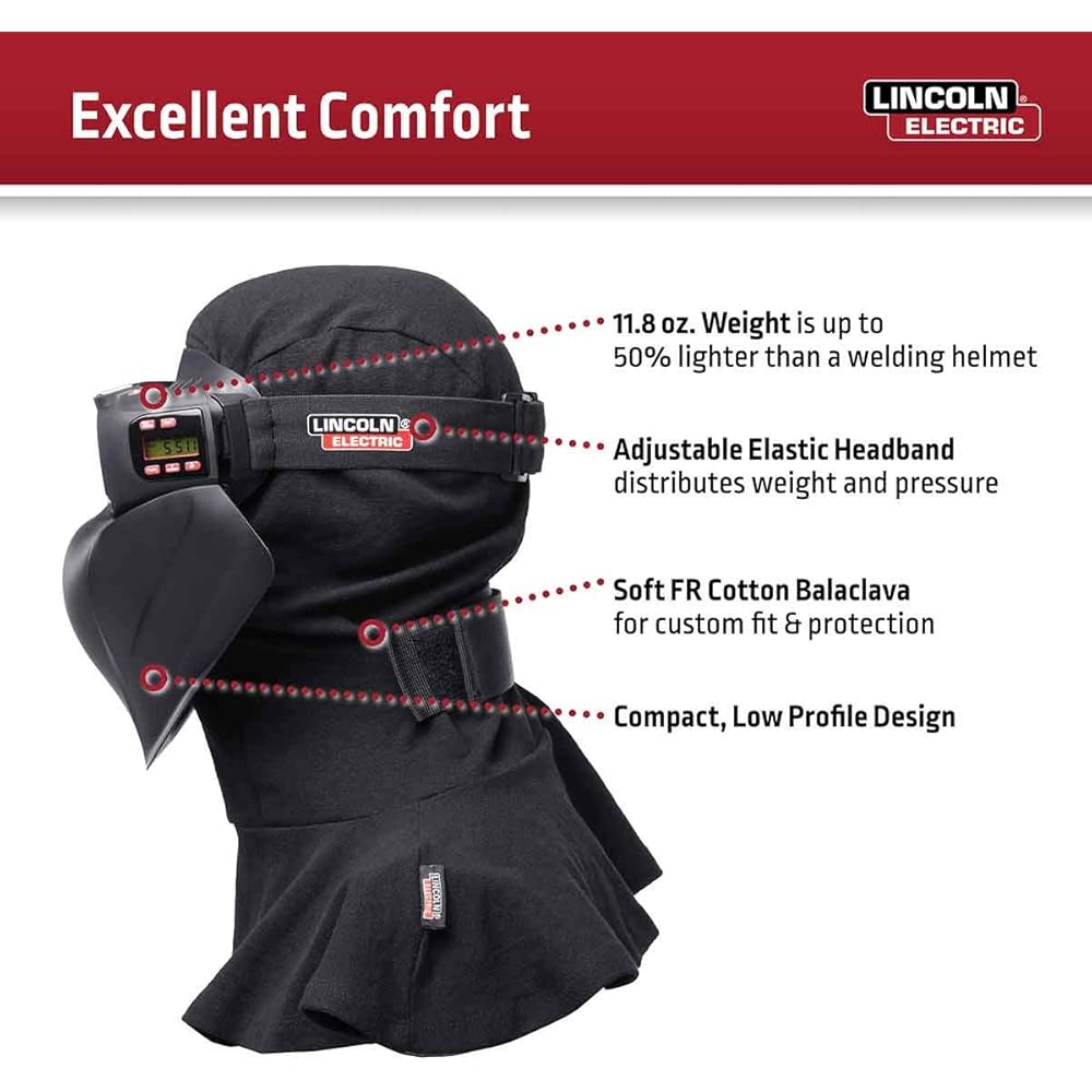 Lincoln Electric ArcSpecs Auto-Darkening Goggles/Mask 4C Lens Technology K4643-1, Black
