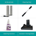 Kenmore HF5010 AquaLite 3-in-1 Cordless Wet Dry Vacuum Hard Floor Cleaner with Automatic Air-Drying, 35mins Runtime &amp; One Edge Self-Cleaning Mop for Multi-Surface and Messes