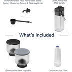 De'Longhi Rivelia Automatic Espresso Machine with Grinder &amp; Milk Frother – All-in-One Coffee Maker, Hot &amp; Iced Latte, Cappuccino, Bean Switch System, Burr Grinder, Compact Italian Design, Black