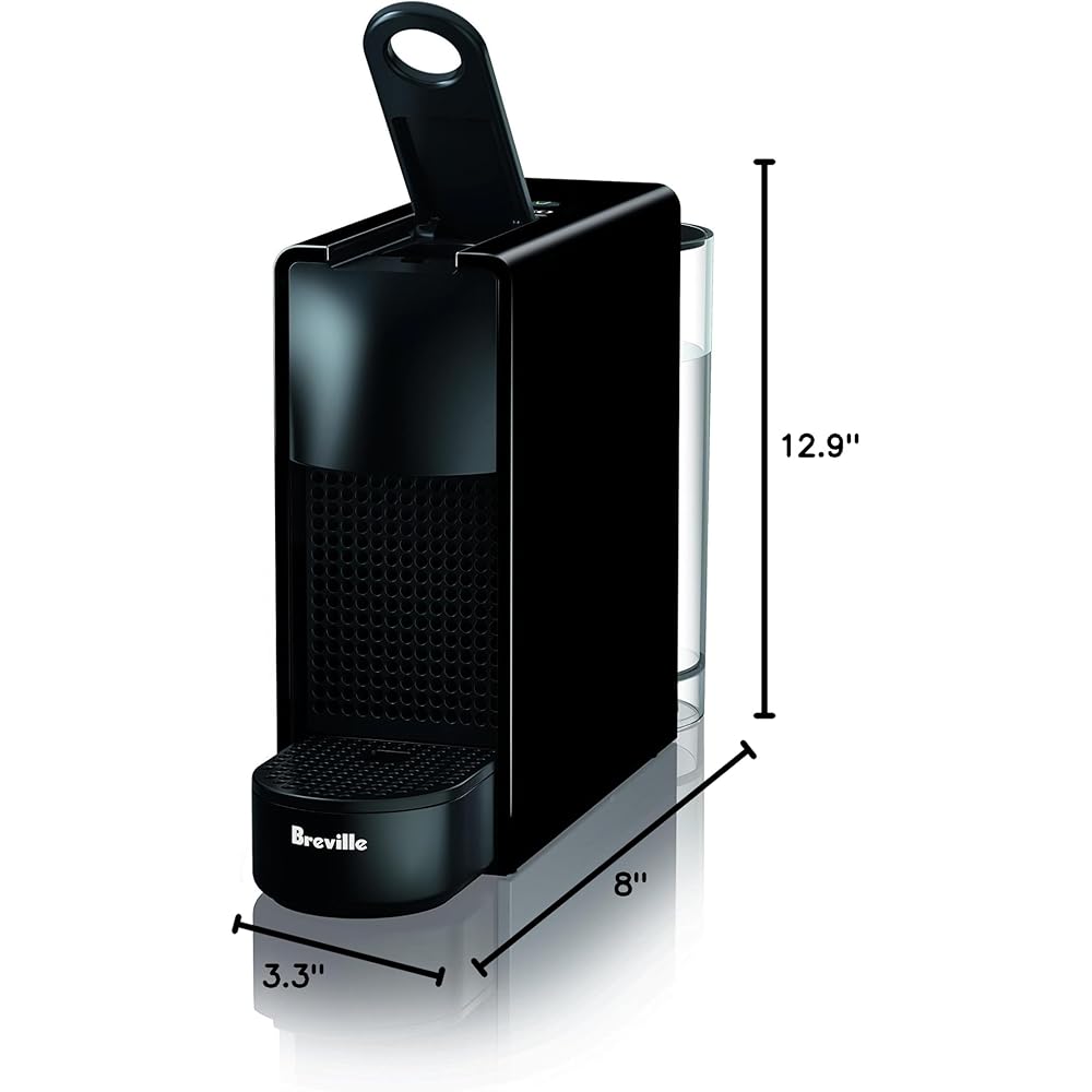 Nespresso Essenza Mini Espresso Machine by Breville with Milk Frother,20.3 fl oz, Piano Black