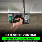 FLEX 24V Brushless 23Ga Pin Nailer Kit with 2.5Ah Lithium Battery and 160W Fast Charger FS4341-1A